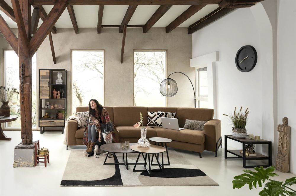 Avalon, boekenkast 80 cm - 1-deur + 1-lade + 5-niches - Driftwood Avalon, boekenkast 80 cm - 1-deur + 1-lade + 5-niches - Driftwood