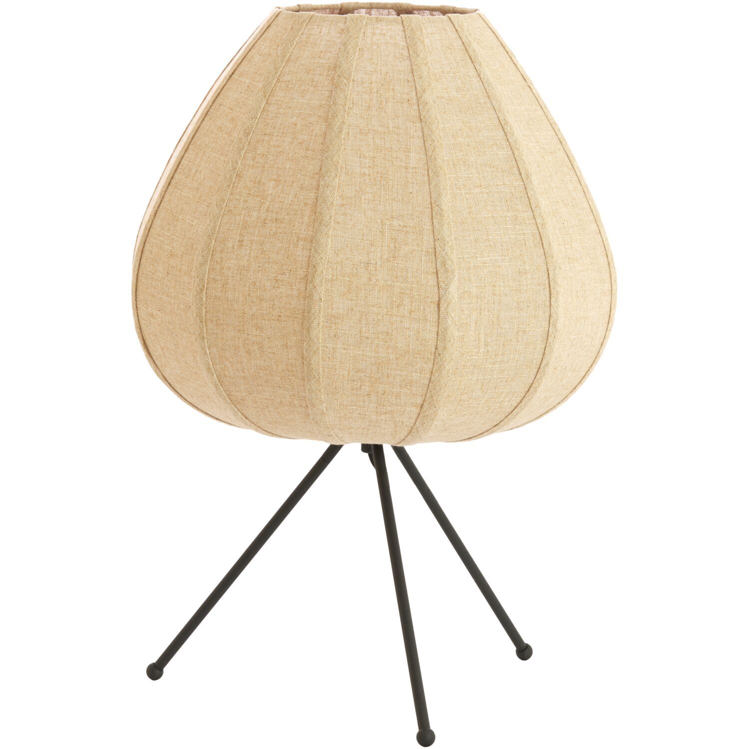 Tafellamp Moscito zwart ecru linnen 1-lichts Tafellamp Moscito zwart ecru linnen 1-lichts