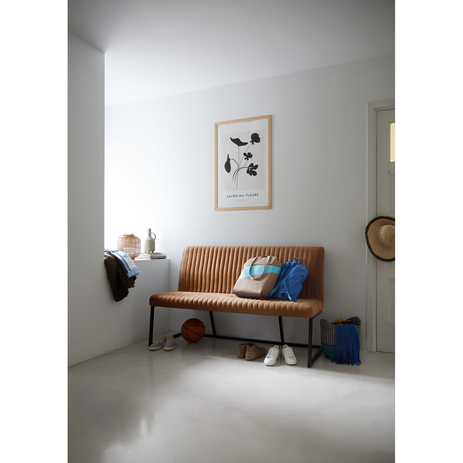 Eetkamerbank Pareda 160 cm cognac