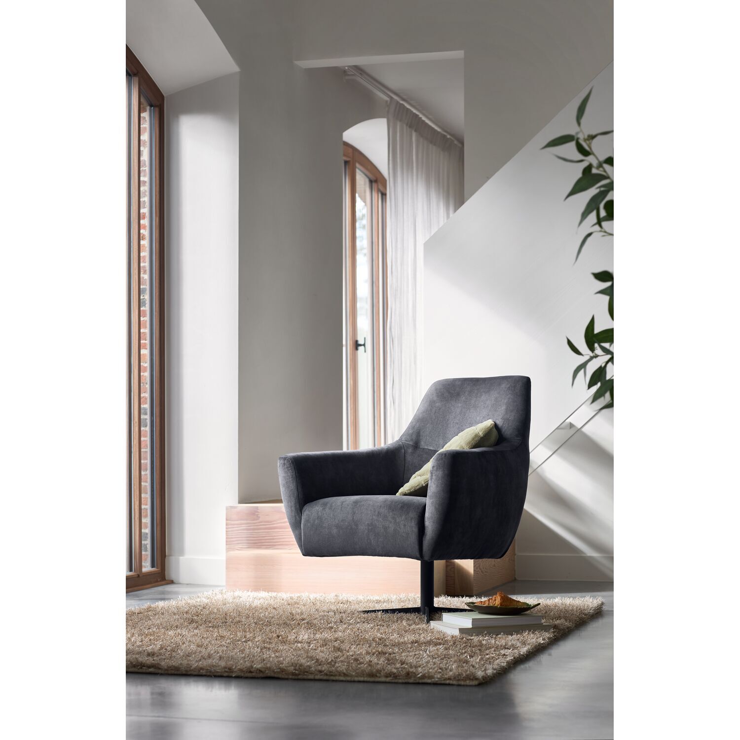 Draaifauteuil Gudo antraciet