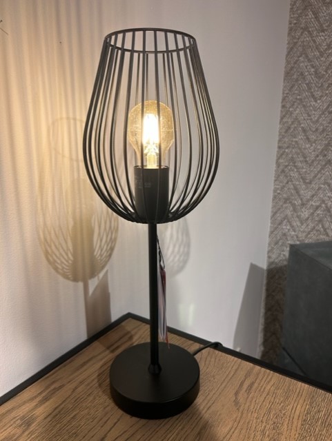 Anoka tafellamp ø16x45 cm mat zwart