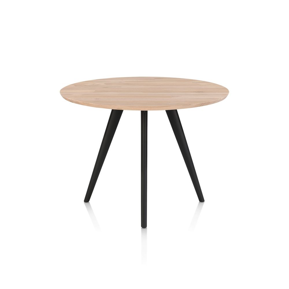 Arvada, bartafel 125 cm, rond, 4 poot - Rough off black