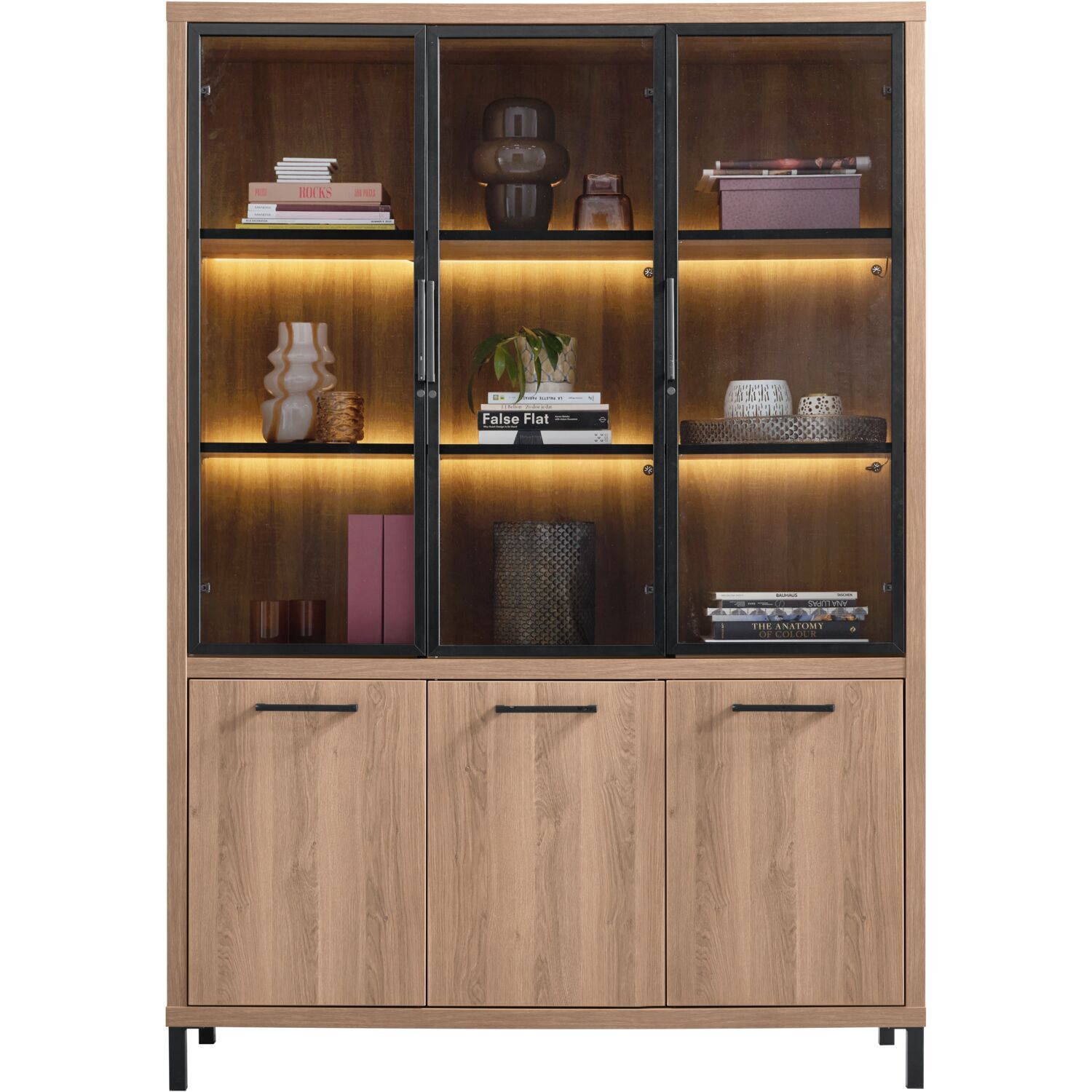 Vitrinekast Selinia 200x140x45 cm