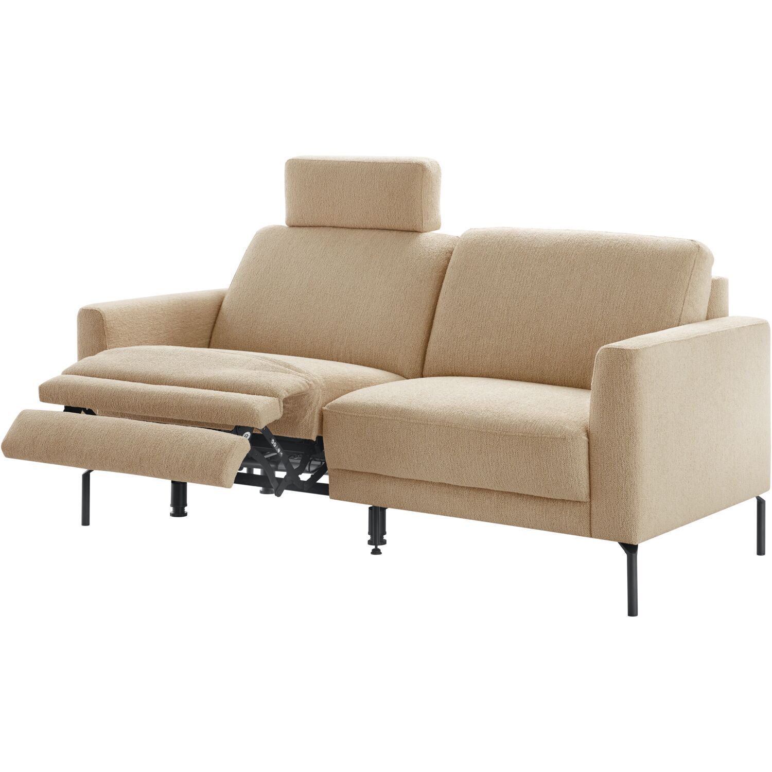 2,5 zitsbank Moscato koudschuim beige relaxfunctie links