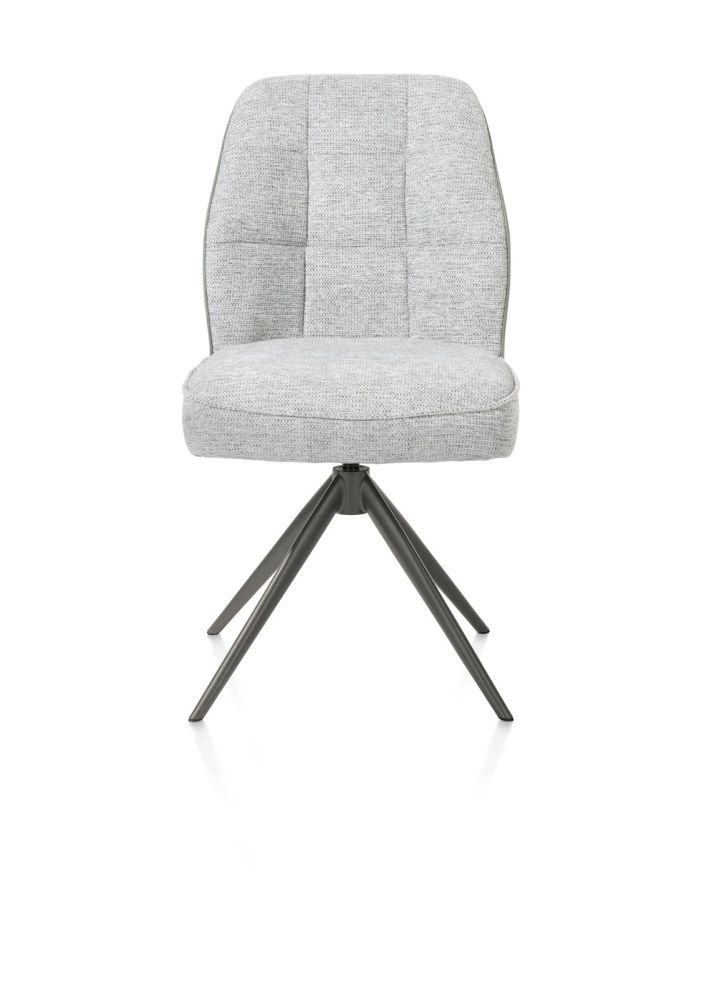 Bell, eetkamerstoel - graphiet frame - draaibaar - pocket - combi Calabria / Vada - Olijf