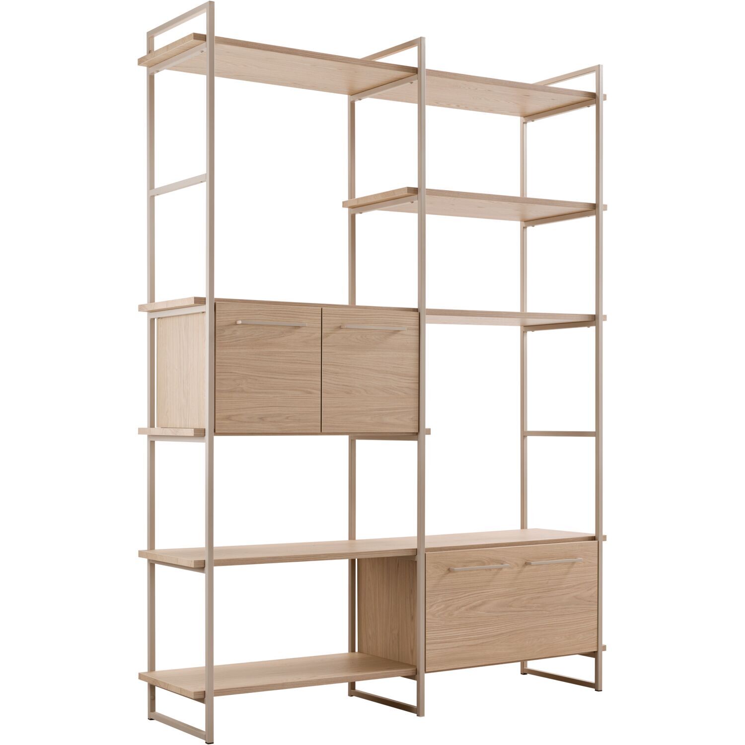Wandkast Sistema 226x166x45 cm lichtgrijs