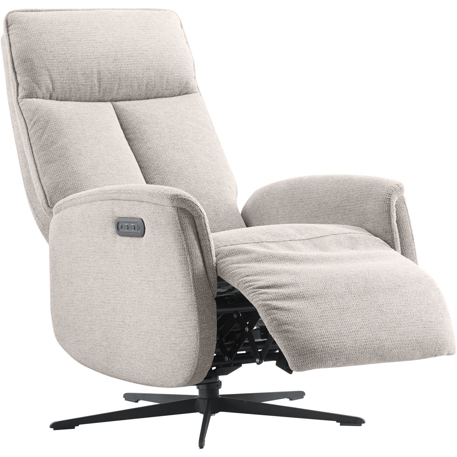 Relaxfauteuil Assele elektrisch lichtgrijs