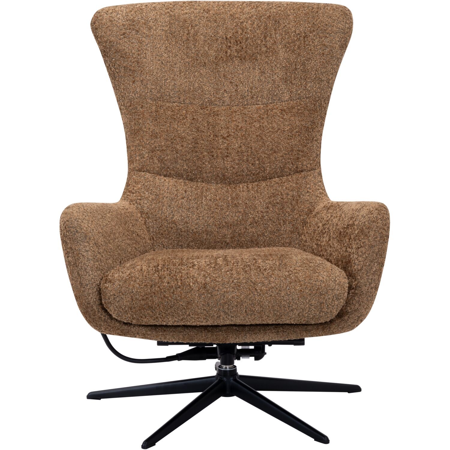 Draaifauteuil Alora met kantalfunctie bouclé bruin
