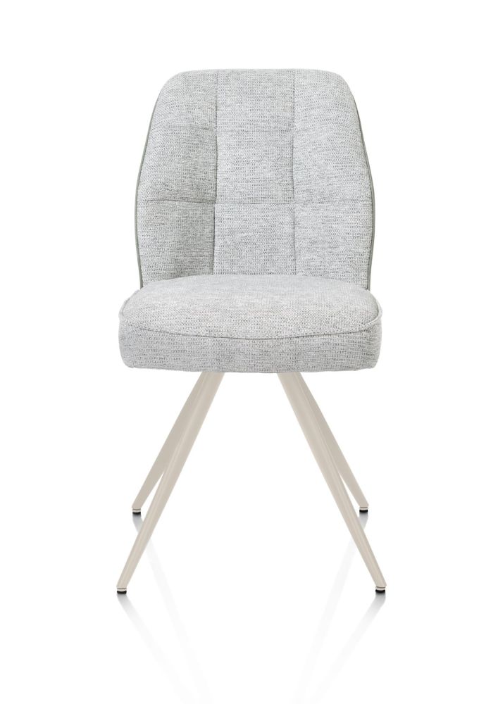 Bell, eetkamerstoel - creme frame - pocket - combi Calabria/Vada - Olijf