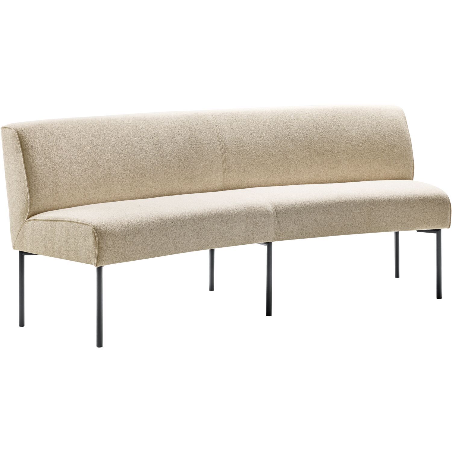 Eetkamerbank Cintra 210 cm ovaal bouclé beige