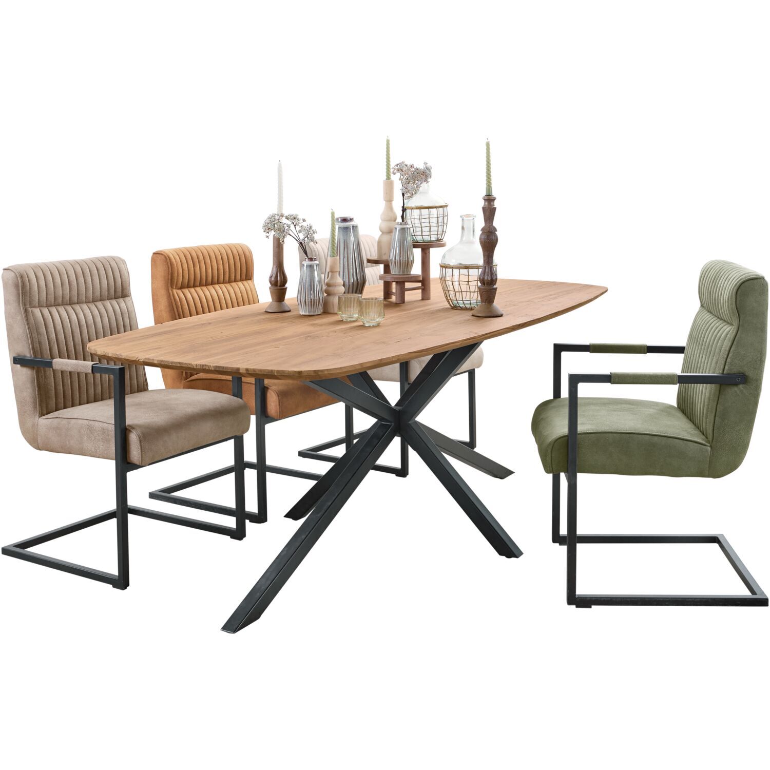 Eetkamerstoel Dantero microvezel beige