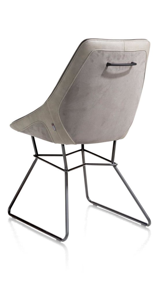 Arwen, eetkamerstoel zwart frame draadstaal + combi stof Savannah / Pala - charcoal Arwen, eetkamerstoel zwart frame draadstaal + combi stof Savannah / Pala - charcoal
